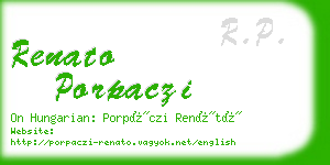 renato porpaczi business card